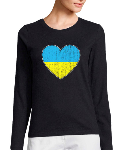 Image of ukraine flag love heart