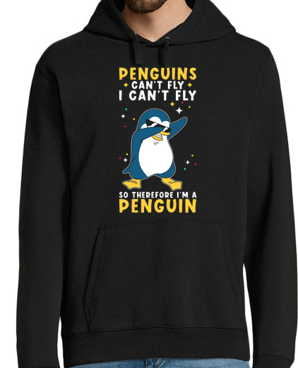 Sweat-shirt À Capuche Pour Homme pingouin drôle disant pingouins drôle