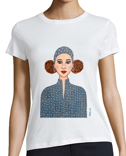Image of 26 woman, manga , white, organic cotton