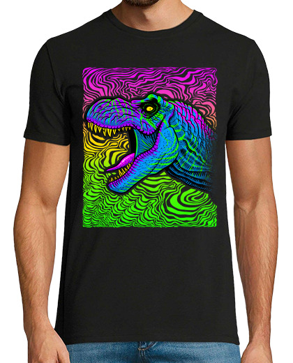 Image of psychedelic t-rex