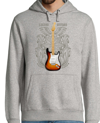 Sweat-shirt À Capuche Pour Homme guitare électrique strato légendaire