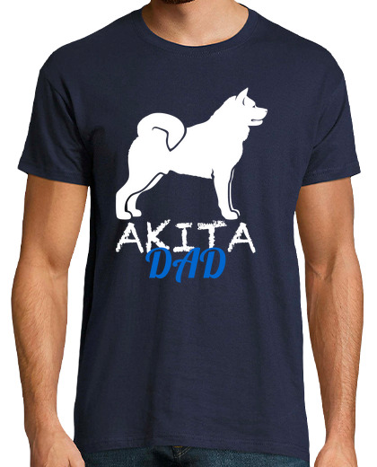 Image of akita dad white man t-shirt