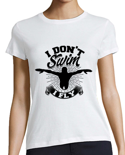 Image of i dont swim i fly mermaid swim sport
