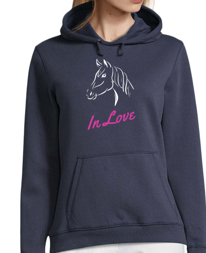 Image of horse in love riding t-shirt