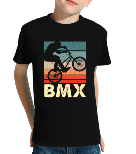 T-shirt bambino manica corta fantastici piloti bmx in difficoltà fre