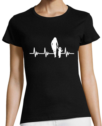 Image of heartbeat mother daughter pulse