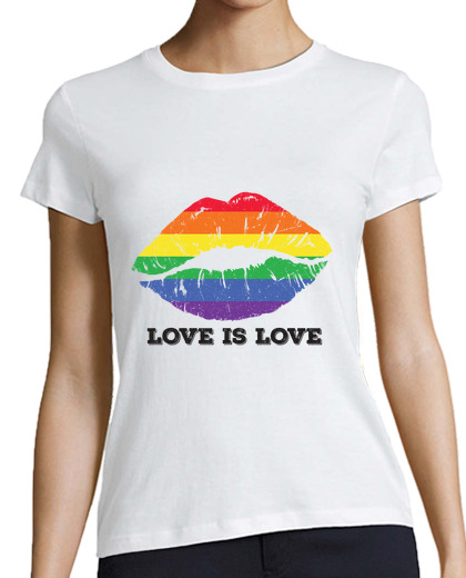 Image of love is love rainbow lips