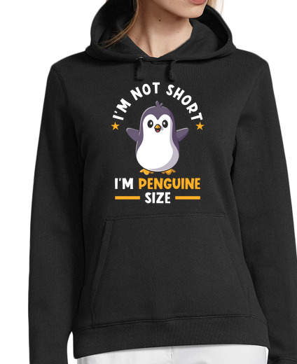 Sweat-shirt À Capuche Pour Femme je suis un petit pingouin