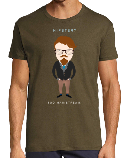 Image of hipster? too mainstream (dark shirt