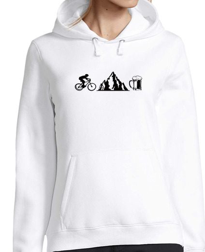 Sweat-shirt À Capuche Pour Femme vélo montagne bière