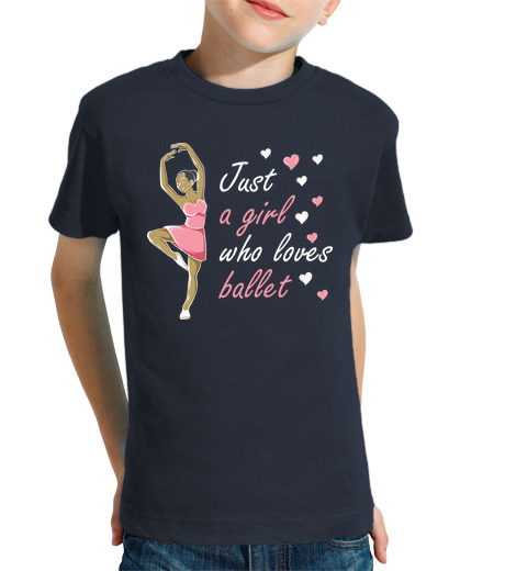 Tee Shirt Pour Enfant Manche Courte juste une fille qui love danseuse de ba