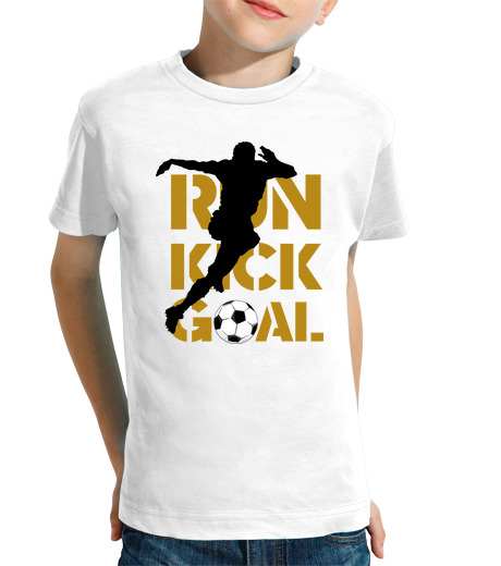 T-shirt bambino manica corta run kick goal itacaimpresi one s