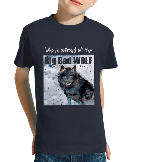 Tee Shirt Pour Enfant Manche Courte grand bad loup - enfants