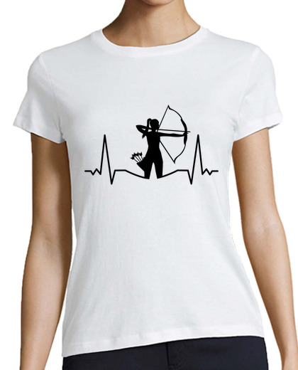 Image of archery girl heartbeat bow hunter arrow