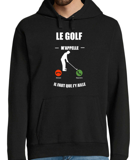 Sweat-shirt À Capuche Pour Homme le golf m appelle