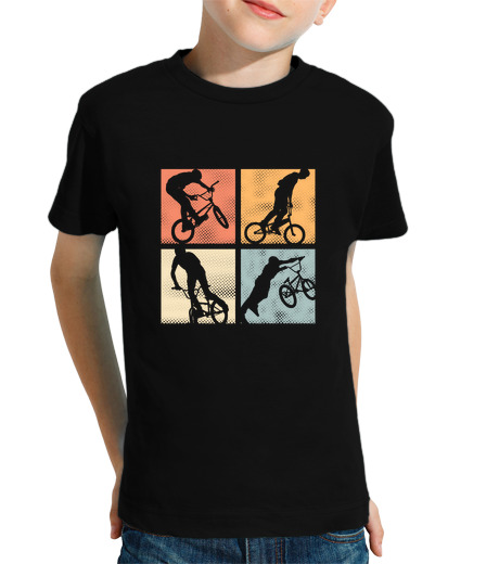 T-shirt bambino manica corta regalo bmx motociclista bmx