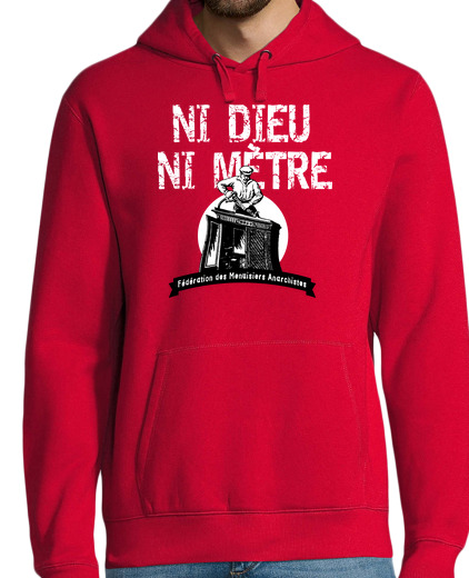 Sweat-shirt À Capuche Pour Homme Ni Dieu ni mètre