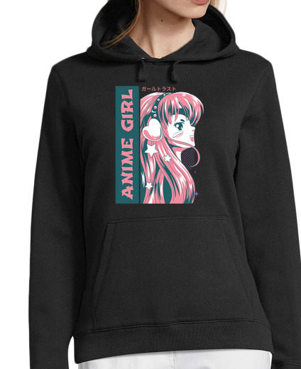 Sweat-shirt À Capuche Pour Femme anime fille otaku manga love r petite a