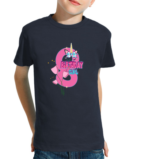 T-shirt bambino manica corta Regalo di 8 anni 8 ° compleanno complea