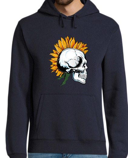 Sweat-shirt À Capuche Pour Homme punk à fleurs