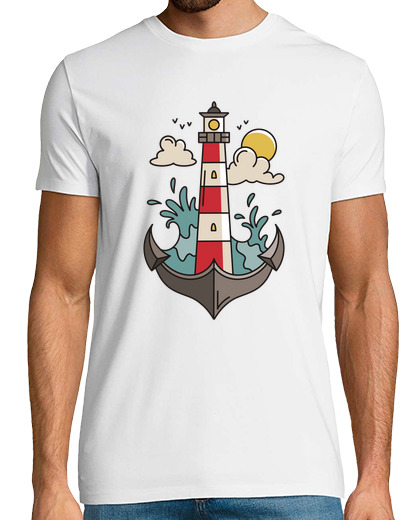 Image of anchor and lighthouse