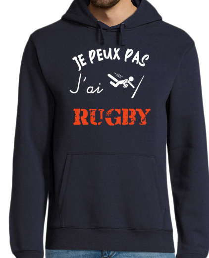 Sweat-shirt À Capuche Pour Homme je peux pas j ai rugby, idée cadeau