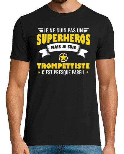 Image of trumpeter super hero trumpet