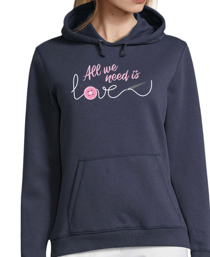 Sweat-shirt À Capuche Pour Femme ALL WE NEED IS... COUTURE