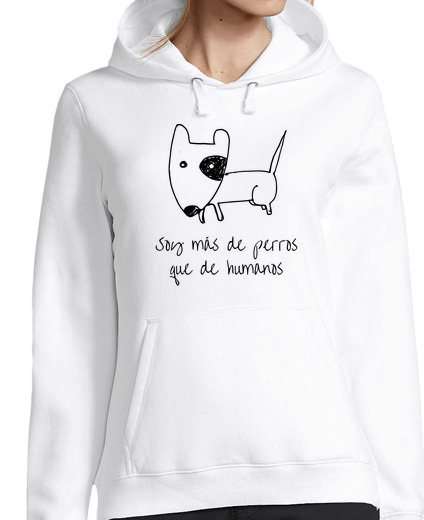 Sweat-shirt À Capuche Pour Femme Je suis plus des chiens