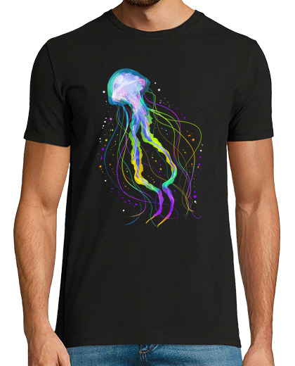 Image of colorful ocean jelly fish psychedelic