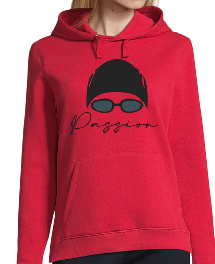 Sweat-shirt À Capuche Pour Femme femme, sweat à capuche, rouge, nager