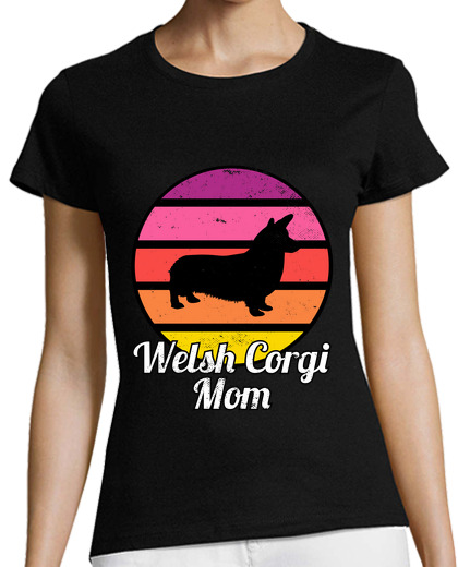 Image of welsh corgi mom i retro corgi mom
