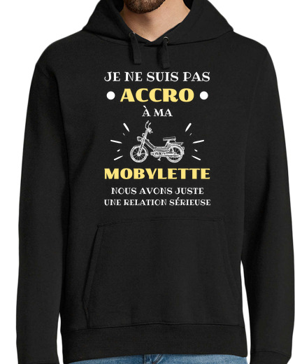 Sweat-shirt À Capuche Pour Homme accro mobylette humour mob homme