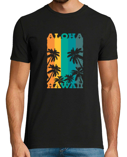 Image of retro aloha hibiscus flowers hawaii maui usa gift