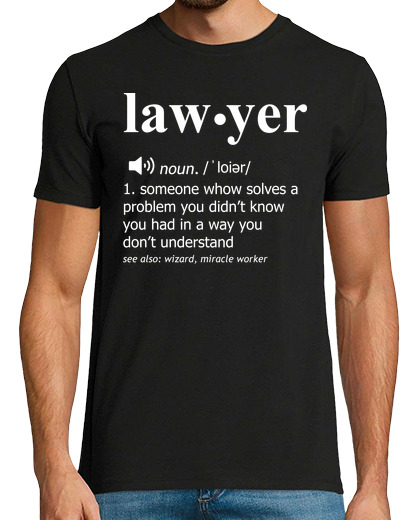 Image of humorous attorney sketch drawing legal definition novelty brief legal practitioner men women t shirt