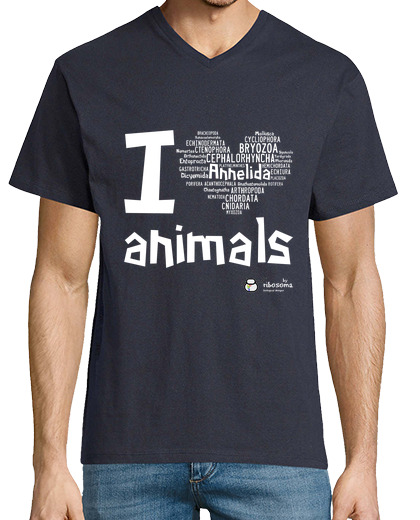 Tee Shirt Homme Col V i ❤ animaux