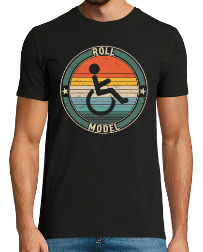 Image of roll model shirt disability gifts handicapped gifts wheelchair amputee wheelchair humor disability a