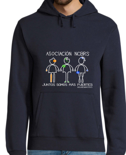 Image of men's white letters hoodie