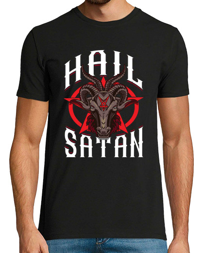 Image of hail satan demon lucifer pentagram satan devil halloween horror
