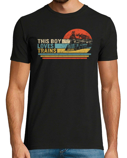 Image of this boy loves train train engineer railroad lovers locomotive engineer gift train tshirt railroad s