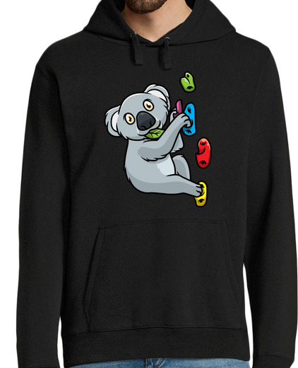 Sweat-shirt À Capuche Pour Homme escalade de koala en bloc