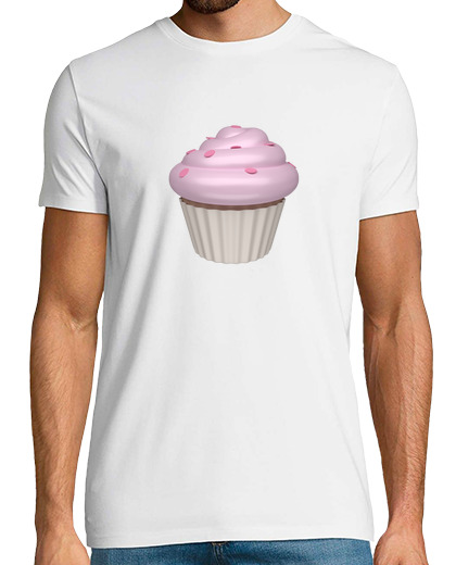 Image of strawberry cupcake white shirt