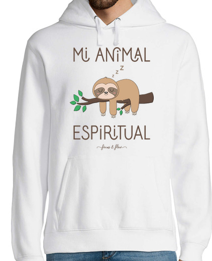Image of sweatshirt man, the sloth is my spirit animal