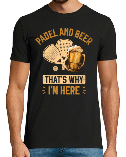 Image of padel and beer funny padel gift