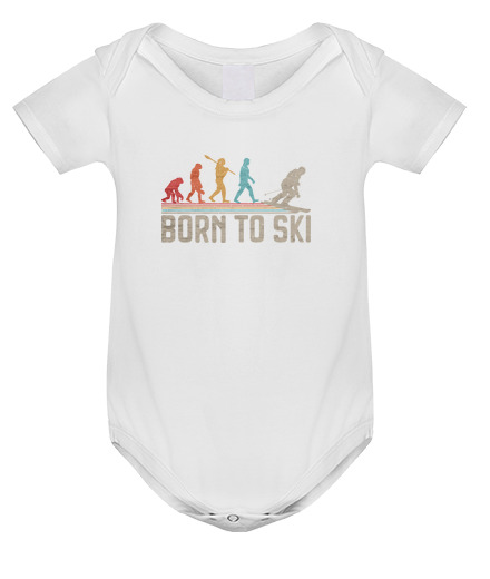 Body neonato Born To Ski Skier Evolution Sciatore