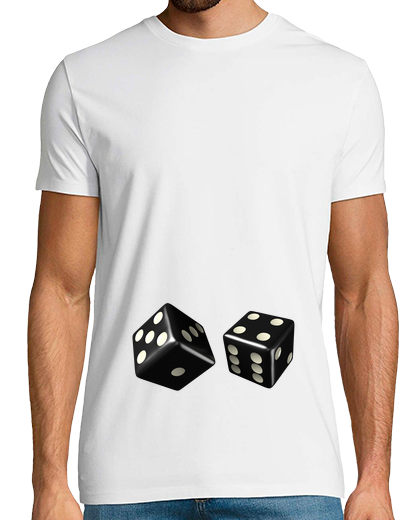 Image of black dice white shirt