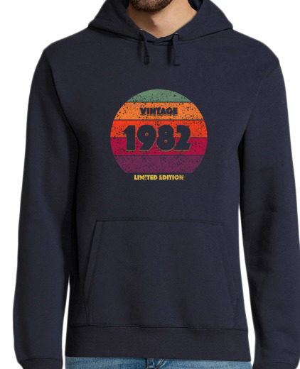 Sweat-shirt À Capuche Pour Homme vintage coucher de soleil 1982 édition