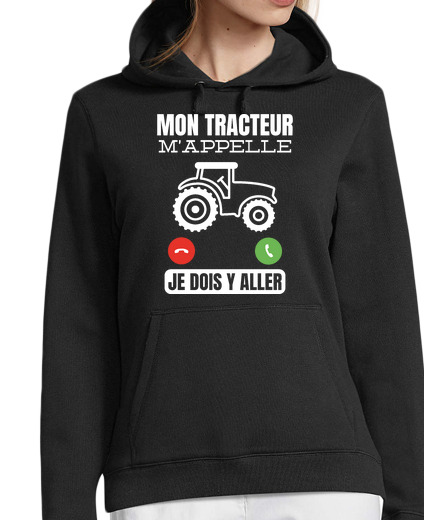 Sweat-shirt À Capuche Pour Femme Agriculteur Mon Tracteur M appelle