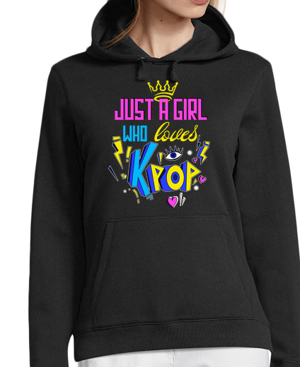 Sweat-shirt À Capuche Pour Femme Just A Girl Who Loves K Pop Korean