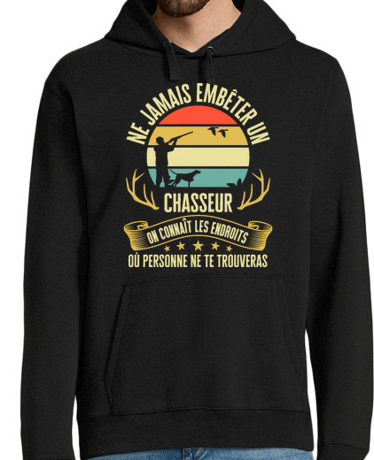 Sweat-shirt À Capuche Pour Homme Chasseur Cadeau Original Humour Chasse